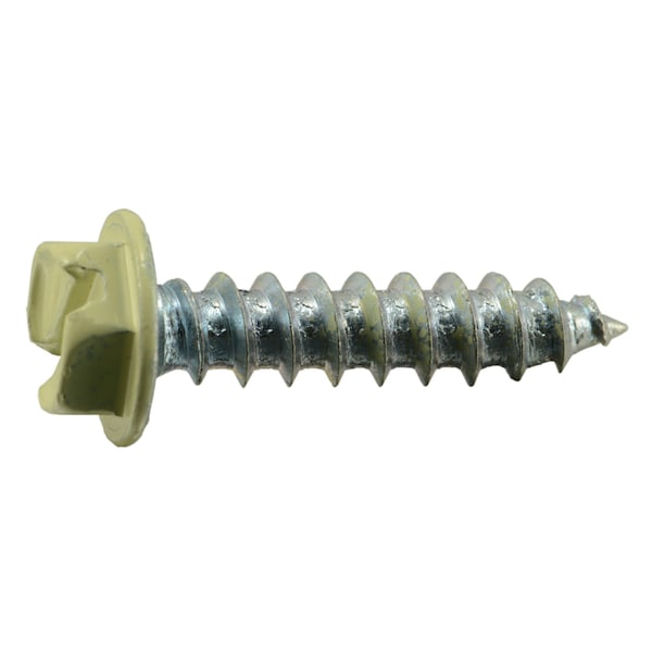 Midwest Fastener Sheet Metal Screw, #8 x 3/4 in, Painted Steel Flange Hex Head Slotted Drive, 35 PK 38002 - main